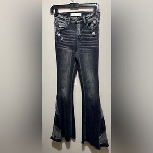 Bridge By Gly Elliott High Rise Super Flare Black Jean